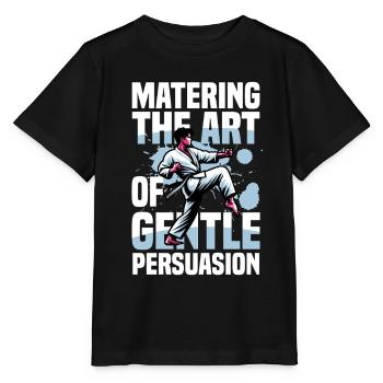 Master the art of gentle persuasion - Stanley/Stella MINI CREATOR Kids’ T-Shirt - black - Front - Mikhail (115cm)
