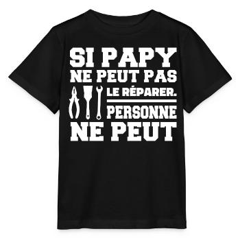 Opa - wenn Opa es nicht reparieren kann - Stanley/Stella Kinder T-Shirt MINI CREATOR  - Schwarz - Vorne - Mikhail (115cm)