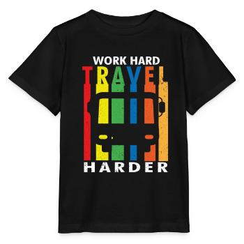 Reisen Reise Urlaub Ferien Verreisen - Stanley/Stella Kinder T-Shirt MINI CREATOR  - Schwarz - Vorne - Mikhail (115cm)