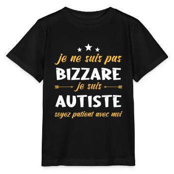 Je Ne Suis Pas Bizarre Je Suis Autiste - T-shirt bio MINI CREATOR Stanley/Stella Enfant - noir - Devant - Mikhail (115cm)