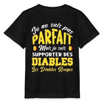 DIABLES ROUGE BELGIQUE - T-shirt bio MINI CREATOR Stanley/Stella Enfant - noir - Devant - Mikhail (115cm)