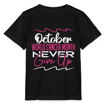 Lutte Contre Le Cancer Du Sein | Octobre Rose - T-shirt bio MINI CREATOR Stanley/Stella Enfant - noir - Devant - Mikhail (115cm)