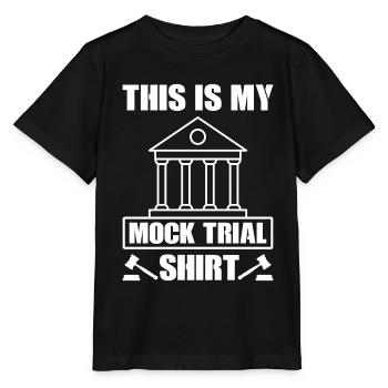 C’EST MA CHEMISE DE PROCÈS SIMULÉ Avocat - T-shirt bio MINI CREATOR Stanley/Stella Enfant - noir - Devant - Mikhail (115cm)