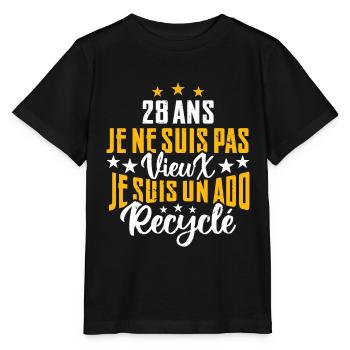 28 ans | Cadeau d'anniversaire | fête des pères - T-shirt bio MINI CREATOR Stanley/Stella Enfant - noir - Devant - Mikhail (115cm)