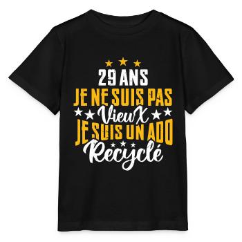 29 ans | Cadeau d'anniversaire | fête des pères - T-shirt bio MINI CREATOR Stanley/Stella Enfant - noir - Devant - Mikhail (115cm)