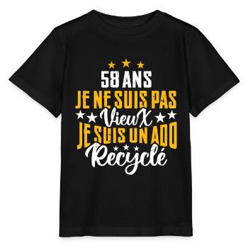 58 ans | Cadeau d'anniversaire | fête des pères - T-shirt bio MINI CREATOR Stanley/Stella Enfant - noir - Devant - Mikhail (115cm)
