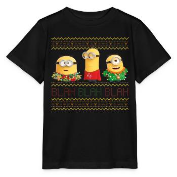 Minions Ugly X-mas Blah - T-shirt bio MINI CREATOR Stanley/Stella Enfant - noir - Devant - Mikhail (115cm)