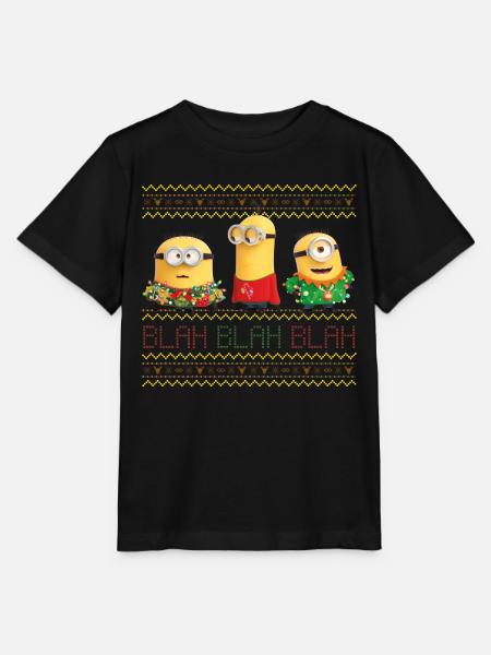 Minions Ugly X-mas Blah - Stanley/Stella Kinder T-Shirt MINI CREATOR  - Schwarz