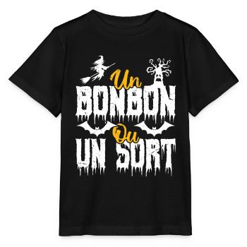 Un bonbon ou un sort - T-shirt bio MINI CREATOR Stanley/Stella Enfant - noir - Devant - Mikhail (115cm)