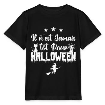 Il n’est jamais tôt pour Halloween - T-shirt bio MINI CREATOR Stanley/Stella Enfant - noir - Devant - Mikhail (115cm)