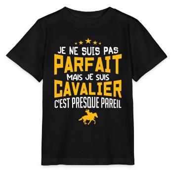 pas parfait mais cavalier - T-shirt bio MINI CREATOR Stanley/Stella Enfant - noir - Devant - Mikhail (115cm)