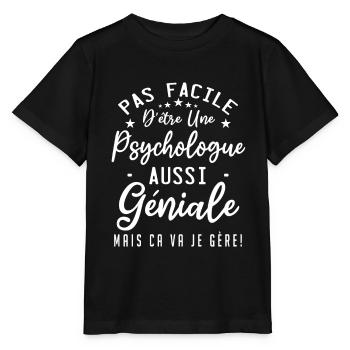 Psychologue - T-shirt bio MINI CREATOR Stanley/Stella Enfant - noir - Devant - Mikhail (115cm)