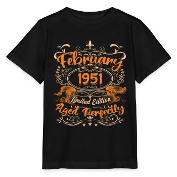 February 1969 | Aged Perfectly - T-shirt bio MINI CREATOR Stanley/Stella Enfant - noir - Devant - Mikhail (115cm)