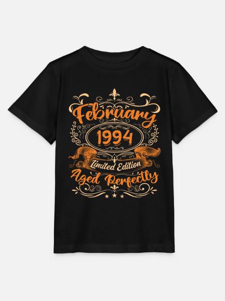 februari 1994 | Perfect verouderd - Stanley/Stella Kinder-T-shirt MINI CREATOR  - zwart