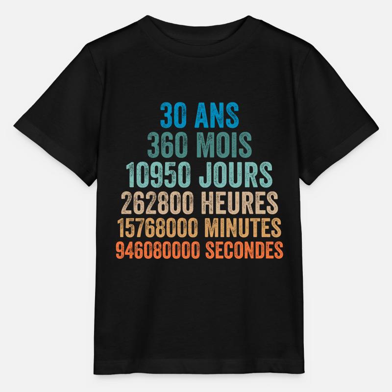 30 Ans Anniversaire - cadeau d'anniversaire - T-shirt bio MINI CREATOR Stanley/Stella Enfant - noir