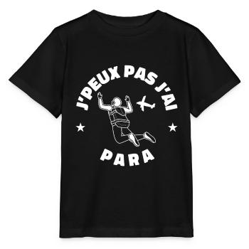 J'peux pas j'ai para - T-shirt bio MINI CREATOR Stanley/Stella Enfant - noir - Devant - Mikhail (115cm)