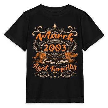 March 2003 | Aged Perfectly - T-shirt bio MINI CREATOR Stanley/Stella Enfant - noir - Devant - Mikhail (115cm)