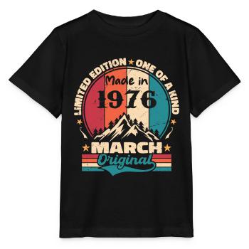 March 1976 | Aged Perfectly - T-shirt bio MINI CREATOR Stanley/Stella Enfant - noir - Devant - Mikhail (115cm)