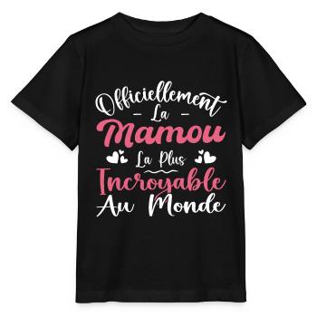 Officiellement La Mamou La Plus Incroyable Au Mond - T-shirt bio MINI CREATOR Stanley/Stella Enfant - noir - Devant - Mikhail (115cm)