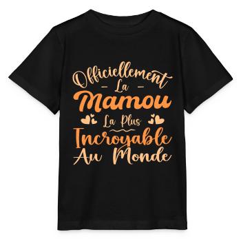 Officiellement La Mamou La Plus Incroyable Au Mond - T-shirt bio MINI CREATOR Stanley/Stella Enfant - noir - Devant - Mikhail (115cm)
