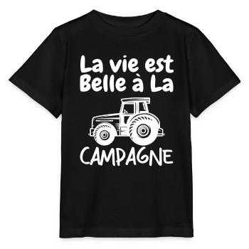 La Vie est Belle à La Campagne - T-shirt bio MINI CREATOR Stanley/Stella Enfant - noir - Devant - Mikhail (115cm)