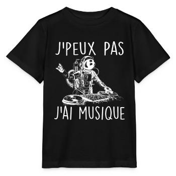 J'peux Pas J'ai Musique | J'aime la Musique - T-shirt bio MINI CREATOR Stanley/Stella Enfant - noir - Devant - Mikhail (115cm)