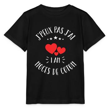 Je Peux Pas J'ai Noces De Coton - T-shirt bio MINI CREATOR Stanley/Stella Enfant - noir - Devant - Mikhail (115cm)
