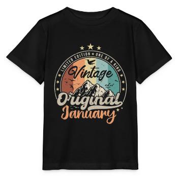 Né en Janvier Cadeau D'anniversaire - T-shirt bio MINI CREATOR Stanley/Stella Enfant - noir - Devant - Mikhail (115cm)