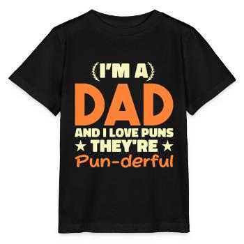 Papa Pun - Stanley/Stella MINI CREATOR Kids’ T-Shirt - black - Front - Mikhail (115cm)