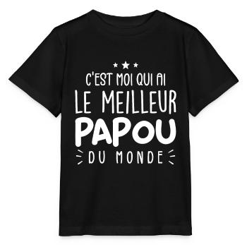 Le Meilleur Papou du Monde - T-shirt bio MINI CREATOR Stanley/Stella Enfant - noir - Devant - Mikhail (115cm)