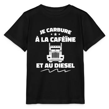 Chauffeur Routier Caféïne Et Diesel - T-shirt bio MINI CREATOR Stanley/Stella Enfant - noir - Devant - Mikhail (115cm)