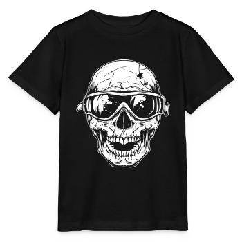 Ski Ski Goggles Skull - Stanley/Stella MINI CREATOR Kids’ T-Shirt - black - Front - Mikhail (115cm)