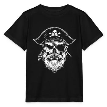 Pirate Skull - Stanley/Stella MINI CREATOR Kids’ T-Shirt - black - Front - Mikhail (115cm)