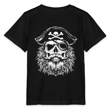 Pirate Skull - Stanley/Stella MINI CREATOR Kids’ T-Shirt - black - Front - Mikhail (115cm)