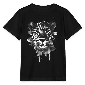 Léopard - T-shirt bio MINI CREATOR Stanley/Stella Enfant - noir - Devant - Mikhail (115cm)