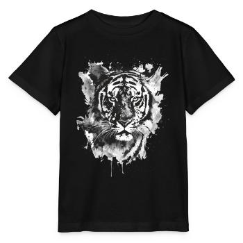 Tigre - T-shirt bio MINI CREATOR Stanley/Stella Enfant - noir - Devant - Mikhail (115cm)
