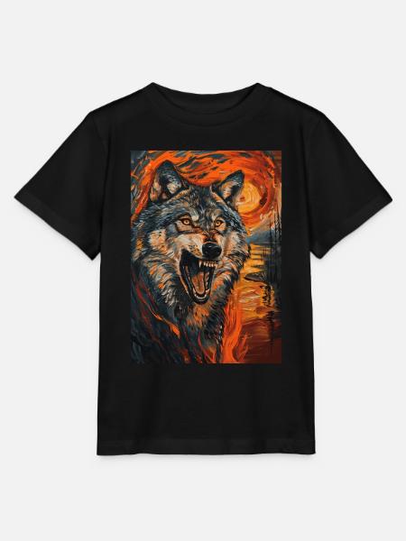 Wolf - T-shirt MINI CREATOR barn från Stanley/Stella - svart
