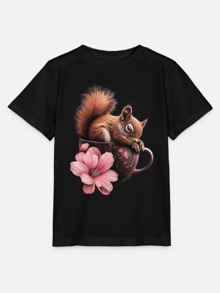 Eichhörnchen - Stanley/Stella Kinder T-Shirt MINI CREATOR - Schwarz