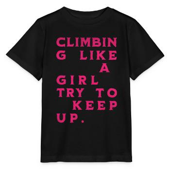 Klettern Bouldern Climbing Berg Bergsteigen - Stanley/Stella Kinder T-Shirt MINI CREATOR  - Schwarz - Vorne - Mikhail (115cm)