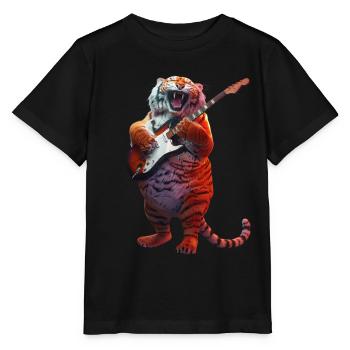 Tigre - T-shirt bio MINI CREATOR Stanley/Stella Enfant - noir - Devant - Mikhail (115cm)