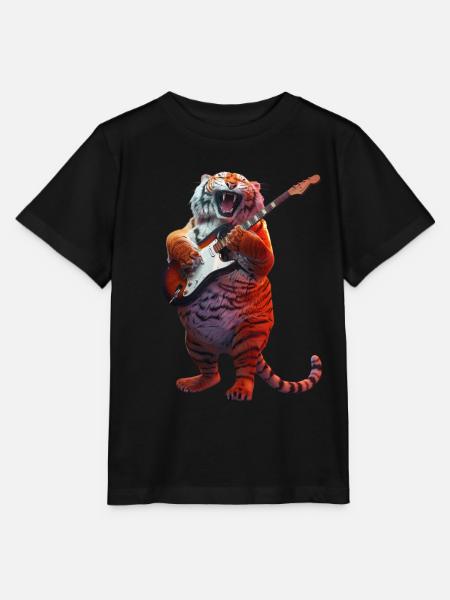 Tiger - Stanley/Stella Kinder T-Shirt MINI CREATOR - Schwarz