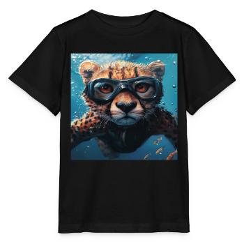 Guépard - T-shirt bio MINI CREATOR Stanley/Stella Enfant - noir - Devant - Mikhail (115cm)