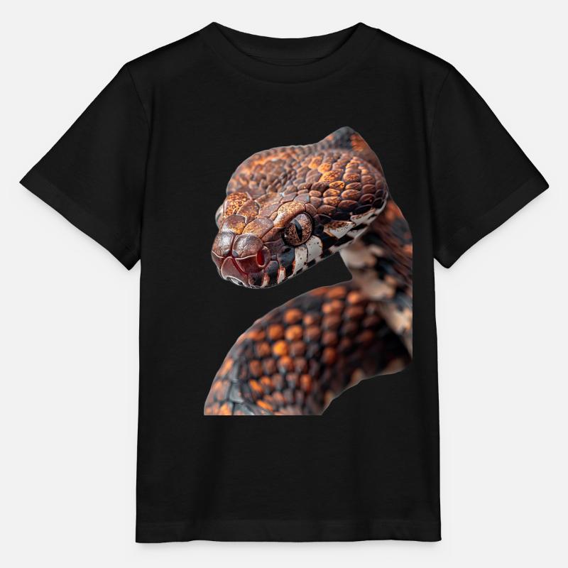 Schlange - Stanley/Stella Kinder T-Shirt MINI CREATOR  - Schwarz