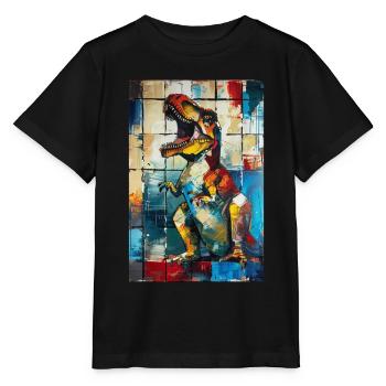 T-Rex - T-shirt bio MINI CREATOR Stanley/Stella Enfant - noir - Devant - Mikhail (115cm)