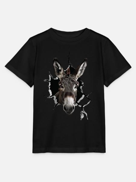 Âne - T-shirt bio MINI CREATOR Stanley/Stella Enfant - noir