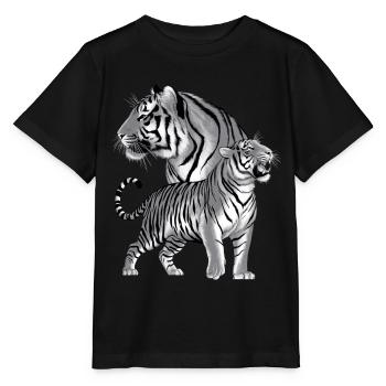 Tigre - T-shirt bio MINI CREATOR Stanley/Stella Enfant - noir - Devant - Mikhail (115cm)
