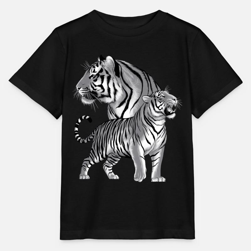 Tiger - Stanley/Stella Kinder T-Shirt MINI CREATOR  - Schwarz