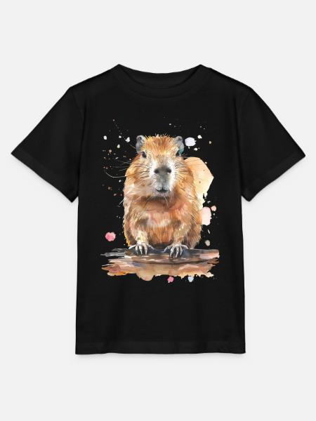 Wasserschwein - Stanley/Stella Kinder T-Shirt MINI CREATOR - Schwarz