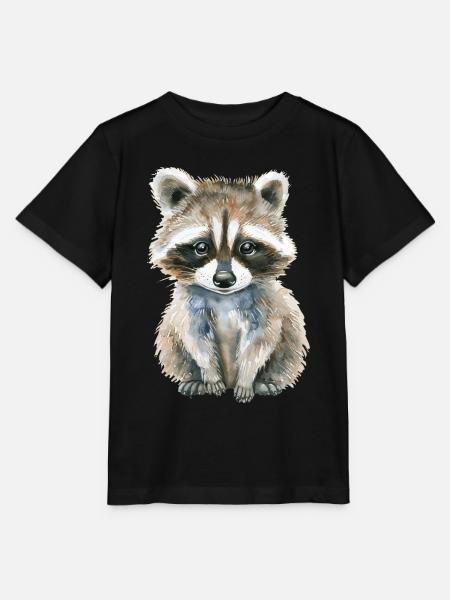 Waschbär - Stanley/Stella Kinder T-Shirt MINI CREATOR - Schwarz