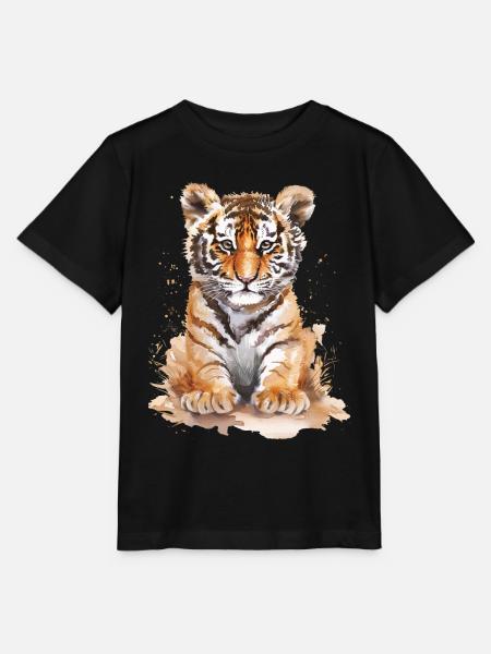 Tiger - Stanley/Stella Kinder T-Shirt MINI CREATOR  - Schwarz